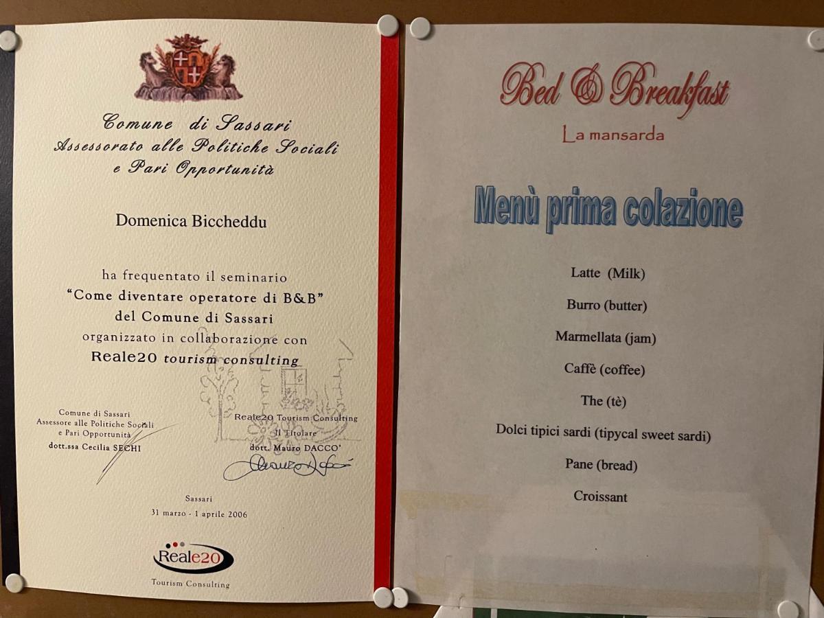 La Mansarda Panzió Biancareddu Kültér fotó